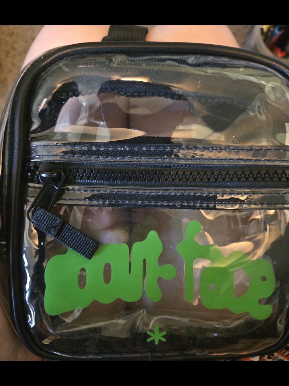 About-Face Clear Makeup Bag, For Concerts, Festivals, Etc